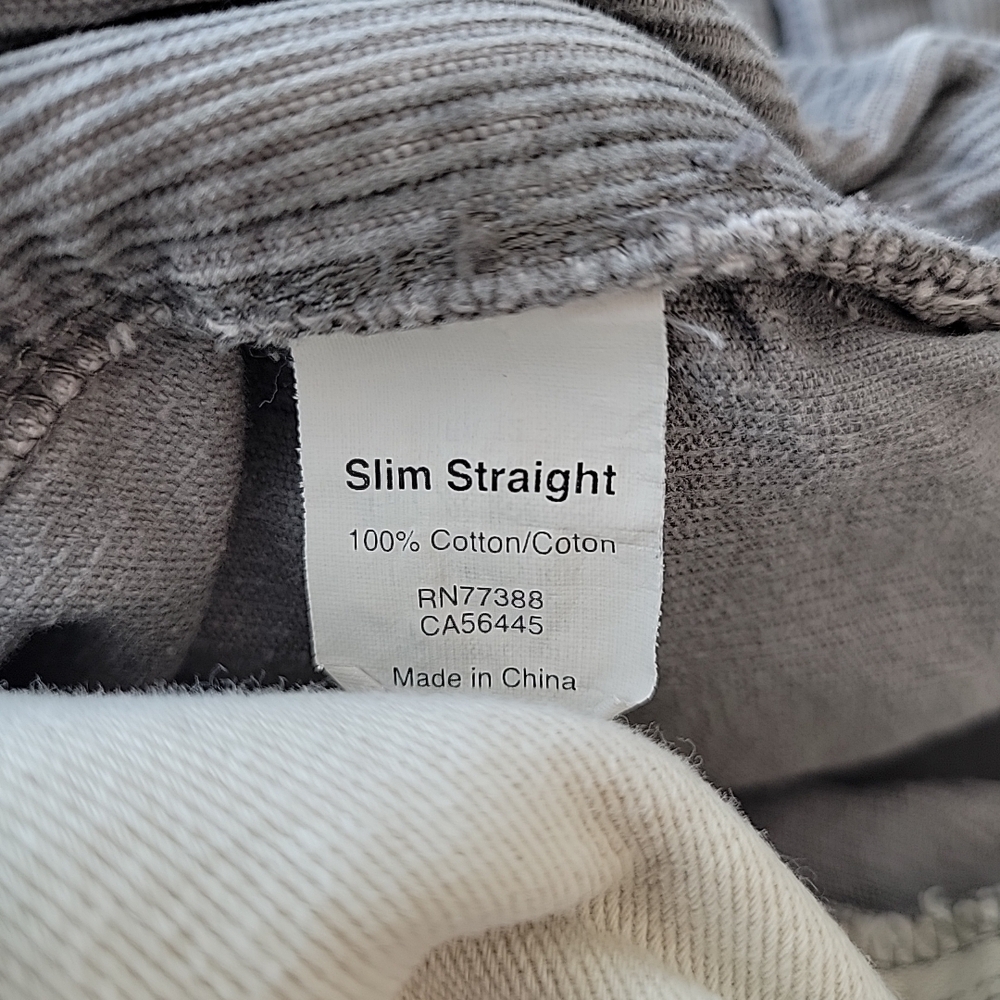 J.CREW Corduroy Pants Men's Slim Straight Gray Size‎ 32x34 Cotton - Picture 6 of 10